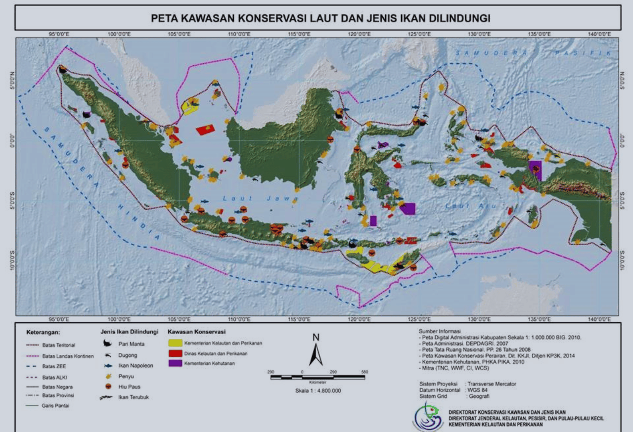 Peta Konservasi Alam di Indonesia